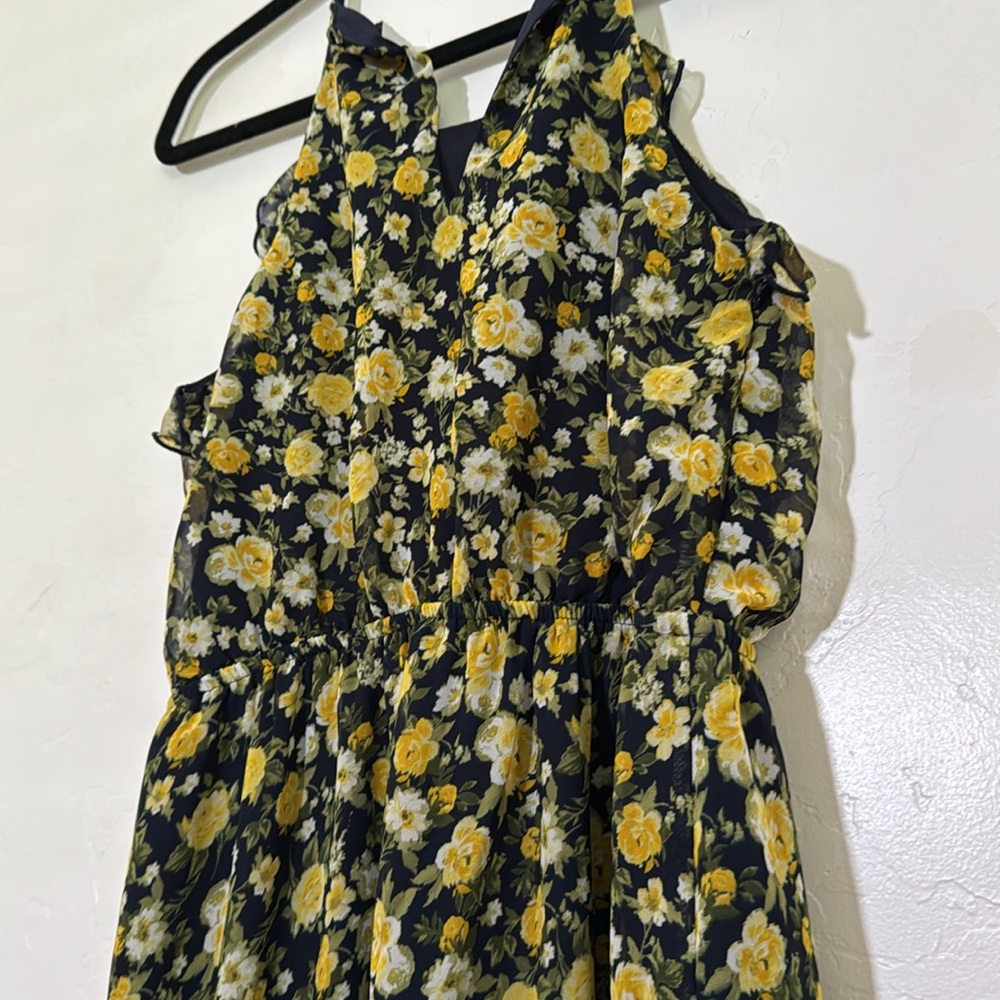 Sweet Storm Yellow and Black Floral Maxi Dress - Picture 4 of 6